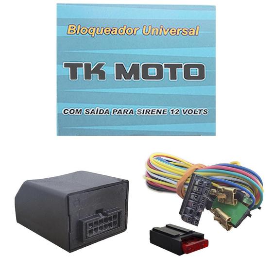 Imagem de Bloqueador Automotivo Tk Moto Universal Corta Gasolina Com Led