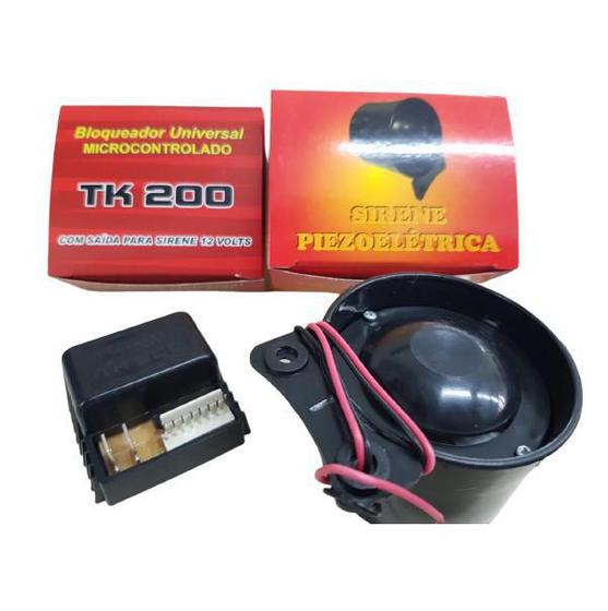 Bloqueador Universal Tk 200 + Tk Sirene 6 Tons Tekbras Sensor de