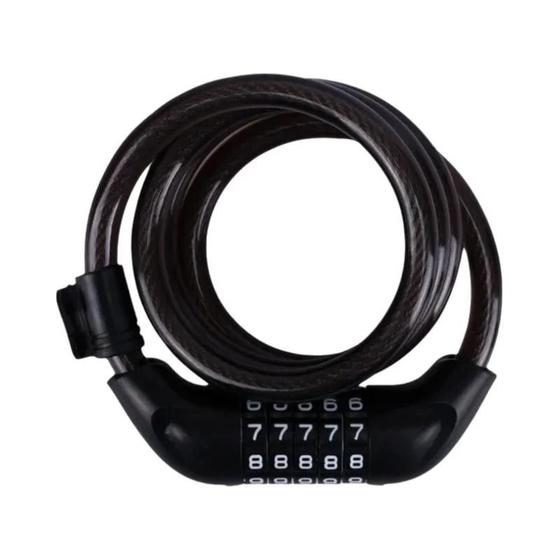 Imagem de Bloqueio de Cabo para Bicicleta com Código de 5 Dígitos - 1200mm x 12mm - Antirroubo