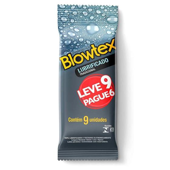 Imagem de Blowtex preservativo lubrificado tradicional leve 9 pague 6 unidades