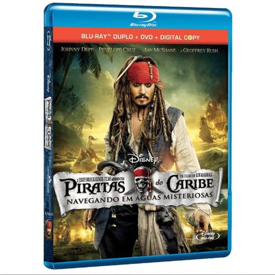 Imagem de BLU-RAY Duplo - DVD  Piratas Do Caribe 4 Discos - DISNEY