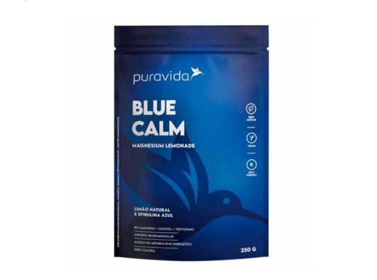 Imagem de Blue Calm Limão Natural Spirulina Azul 250g - Pura Vida