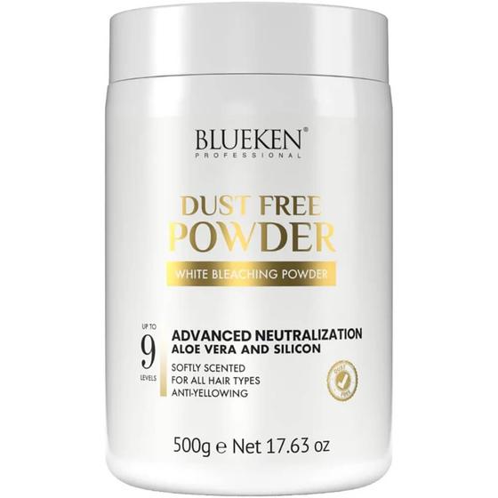 Imagem de Blueken Dust Free Powder - Pó Descolorante Branco 9 Tons 500g