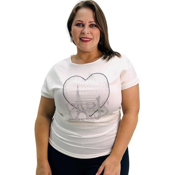 Imagem de Blusa 3RD Plus Size Manga Curta Feminina