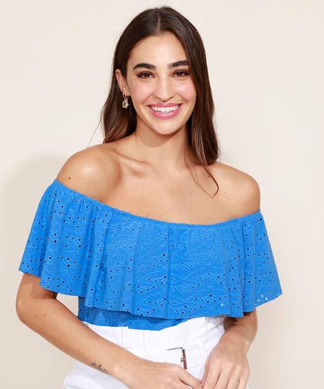 Imagem de Blusa azul ciganinha a - Strema