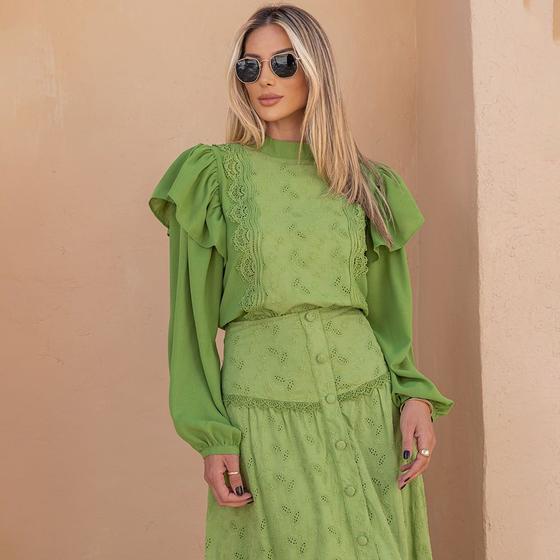 Imagem de Blusa Babados Laise Verde