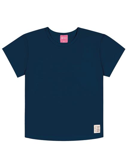 Imagem de Blusa Básica Infantil Menina Azul Marinho Cinti