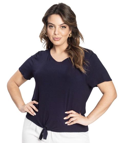 Imagem de Blusa básica Plus Size Amarrar na Frente Soltinha G1 A G5