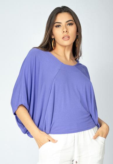 Imagem de Blusa Bata Îandé Malha Lilas