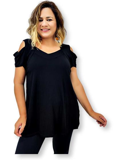 Imagem de Blusa Bata Viscolycra Ciganinha Plus Size 5328