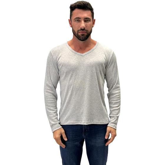 Imagem de Blusa Bela Notte Ceroula Canelada Gola V Masculina