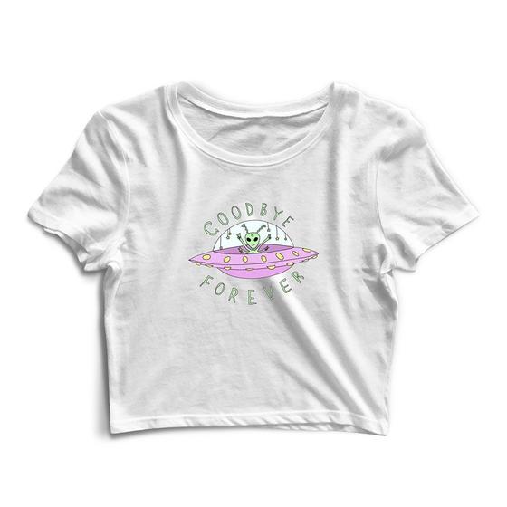 Imagem de Blusa Blusinha Cropped Tshirt Camiseta Feminina Alien Nave