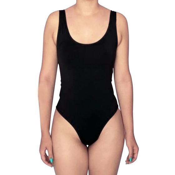 Imagem de Blusa Body Casual Alça Cavada Feminino Plus Size Suplex Liso Confortável