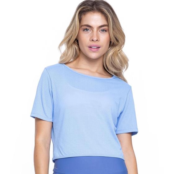 Imagem de Blusa Boxy Feminina Micro Furos Run More