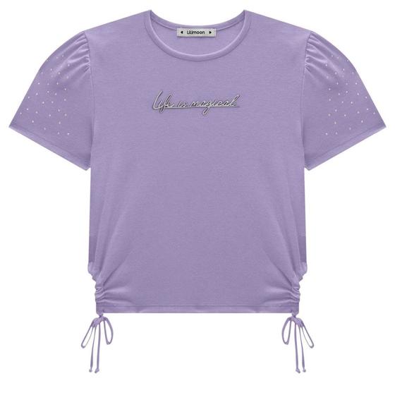 Imagem de Blusa Boxy Juvenil Lilimoon em Cotton na cor Lilás