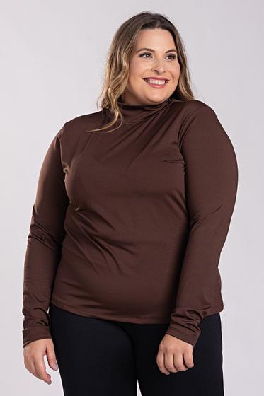 Imagem de Blusa Cacharréu Feminina Manga Longa Plus Size Térmica Peluciada - Serena