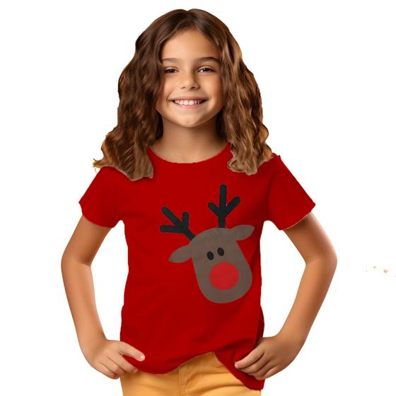 Imagem de Blusa Camisa Camiseta Infantil Feliz Natal Papai Noel Rena  Luzes Festa 07