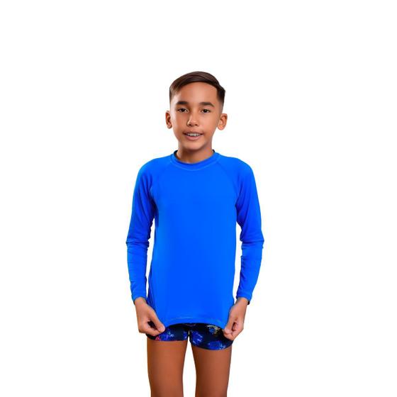 Imagem de Blusa Camisa Proteção Uv50+ Infantil Cores Lisas