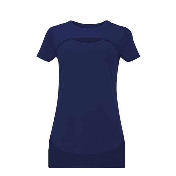 Imagem de Blusa Camiseta Feminina Longa Sobre Leg Academia Dry Fit Plus Fresquinha