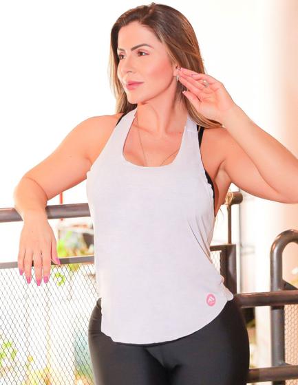 Imagem de Blusa Camiseta Regata Feminina de Academia Fitness Estilo Nadador - Fitmoda