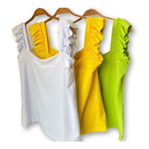Imagem de Blusa canelada feminina alça babado moda