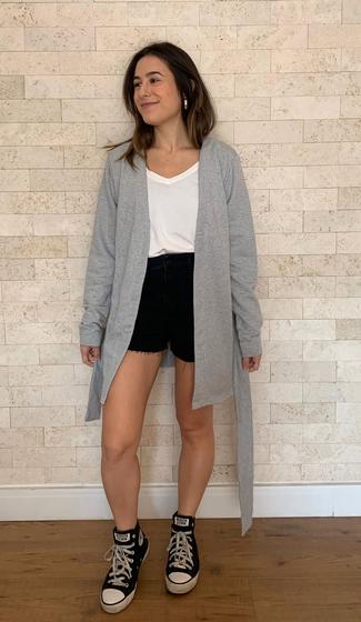 Imagem de Blusa Cardigan Quimono de Moletom