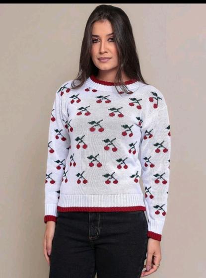 Imagem de Blusa Cereja Feminina Inverno Cherry Tricot Premium