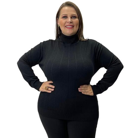 Imagem de Blusa City Lady de Lã Gola Alta Plus Size