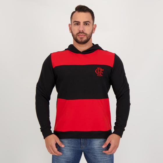 Imagem de Blusa com Capuz Flamengo Reder Preta e Vermelha