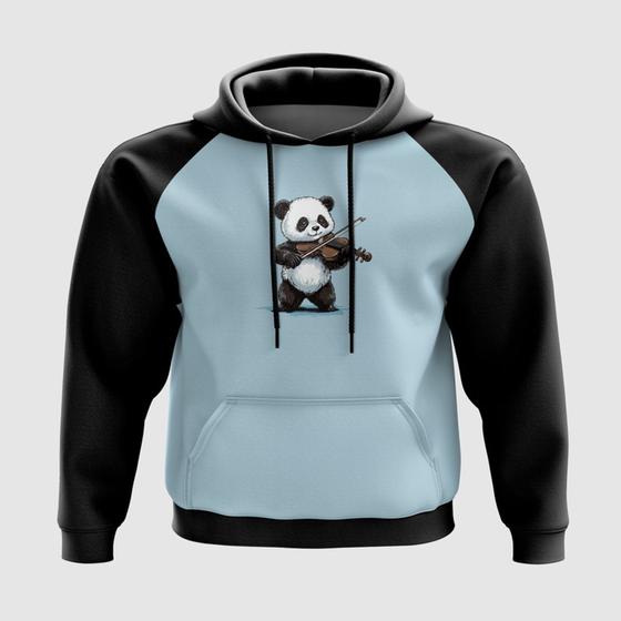Imagem de Blusa com Capuz Panda Tocando Violino