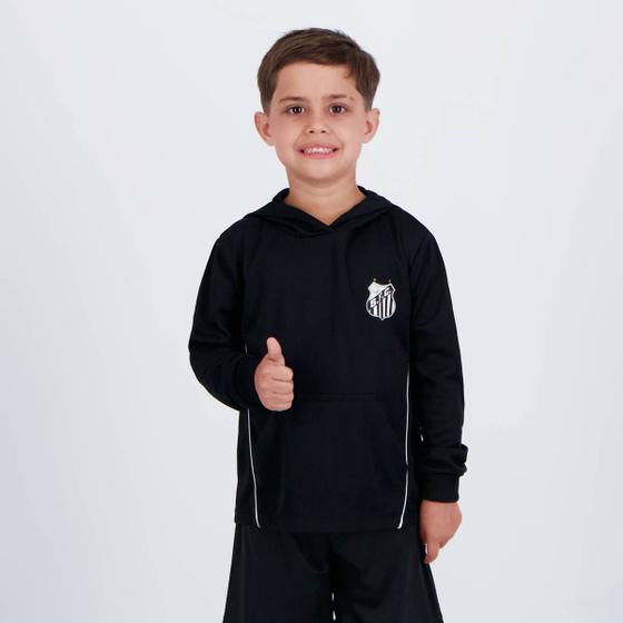 Imagem de Blusa com Capuz Santos Rain Infantil Preta