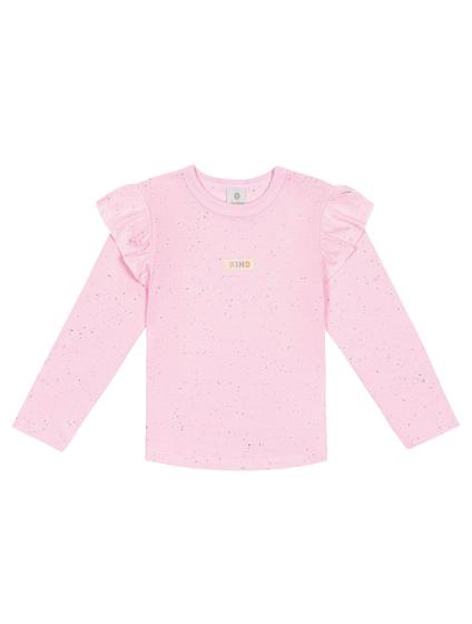 Imagem de Blusa Com Fru Fru Básica Rosa Abrange