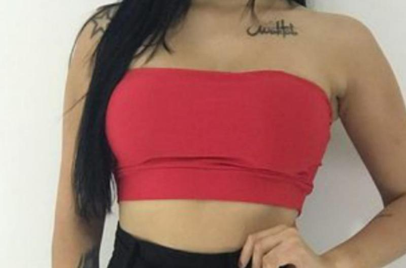 Imagem de Blusa cropped feminina faixa sem alça suplex