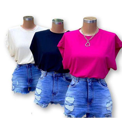 Imagem de Blusa Cropped feminino elástico na cintura manga cavada moda feminina