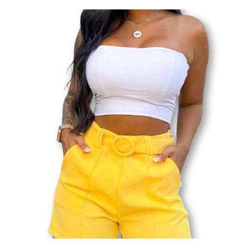 Imagem de Blusa Cropped feminino top faixa poliéster fashion