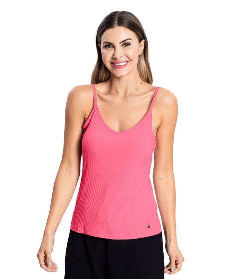 Imagem de Blusa De Alça Feminina Ribana Canelada Rovitex Rosa