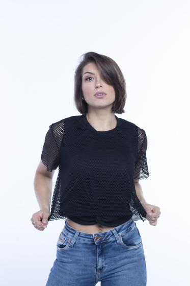 Imagem de Blusa De Arrastão Feminina Furadinha