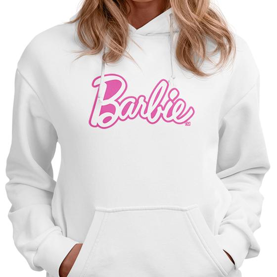 Imagem de Blusa De Frio Barbie Girl Adulto Moletom Feminino Com Capuz