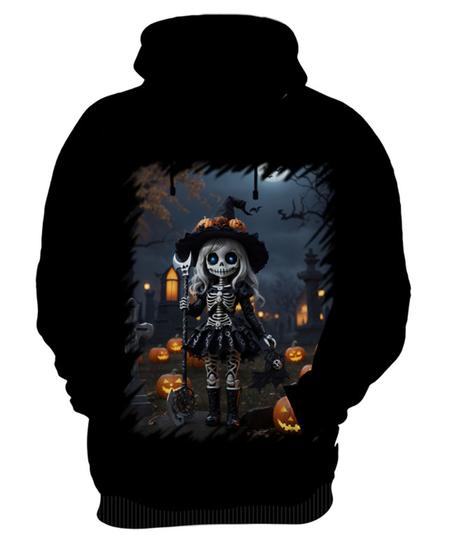 Imagem de Blusa de Frio Bruxa Caveira Halloween 16