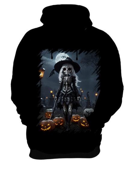 Imagem de Blusa de Frio Bruxa Caveira Halloween 19