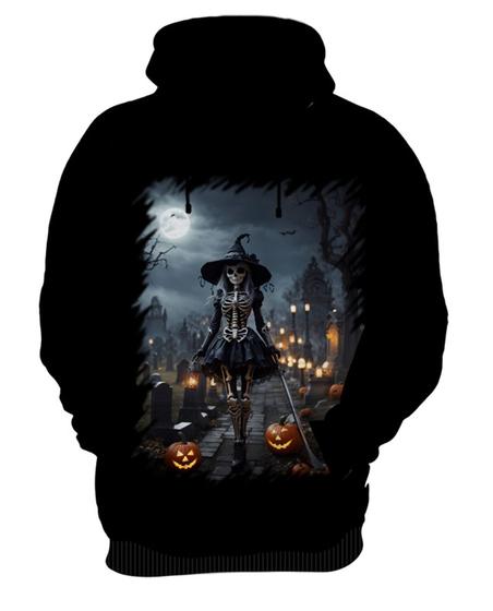 Imagem de Blusa de Frio Bruxa Caveira Halloween 2