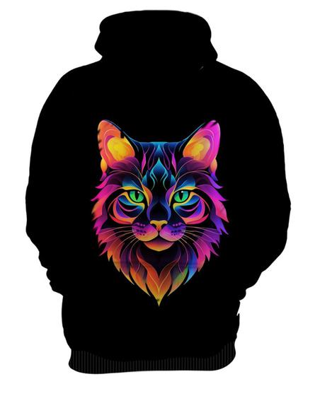 Imagem de Blusa de Frio de Gatinho Colorido Neon Vetor 14