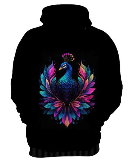 Imagem de Blusa de Frio de Pavão Colorido Neon Vetor 9