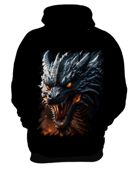 Imagem de Blusa de Frio Dragão Dragon Chamas Infernal Fogo 8