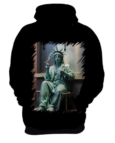 Imagem de Blusa de Frio Estátua da Liberdade Fumando 1