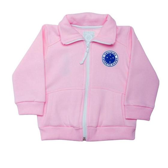 Imagem de Blusa de Frio Infantil Cruzeiro Rosa Moletom Oficial