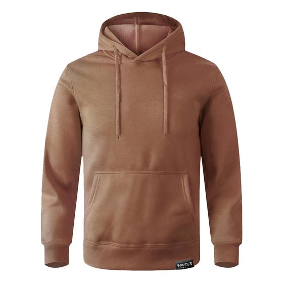 Imagem de Blusa de Frio Lisa Moletom Canguru Adulto Masculino E Feminino