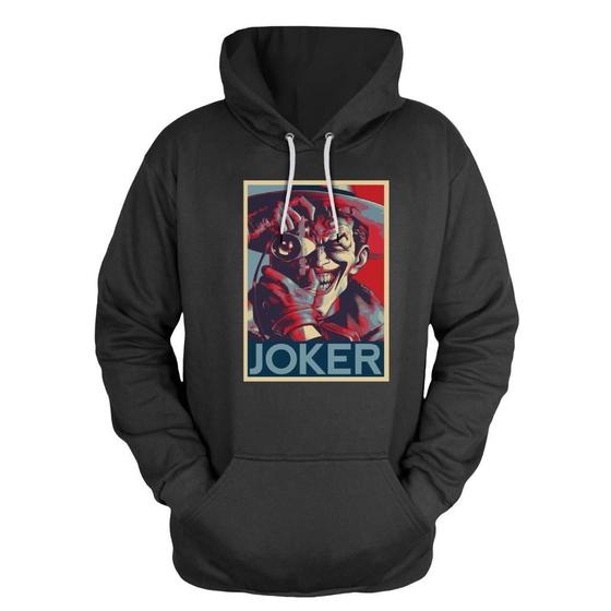 Imagem de Blusa De Frio Moletom Canguru Com Capuz Desenho Coringa JKER