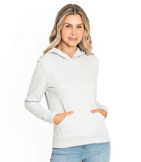 Imagem de Blusa de frio moletom feminino com bolso e capuz Rovitex - GG - Verde