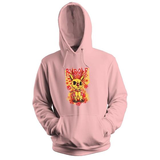 Imagem de Blusa de Frio Moletom flanelado com Capuz Estampa Digital Unissex Envio Imediato Cachorro Amarelo